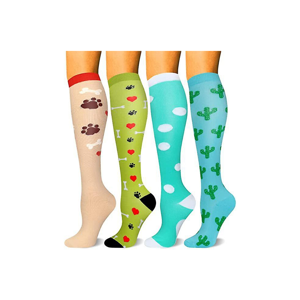 Kikidex (As Show, One Size) Medical Compression Socks For Women & Men, Support Knee High Socks For Running,Nurses,Travel