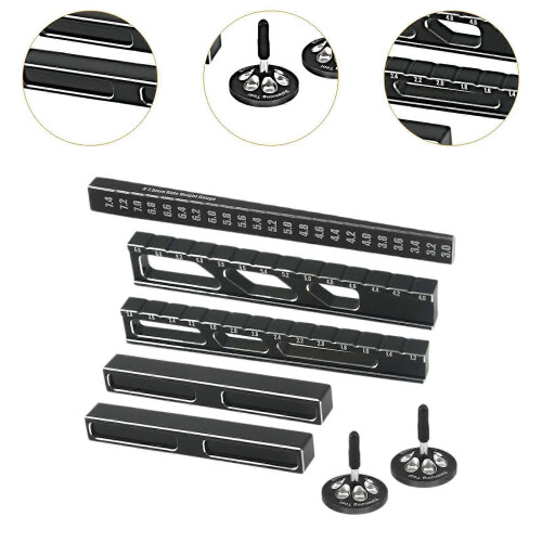 (As show, One size) RC Height Measuring Ruler Universal Practical Rustproof Accurate Measurement 2