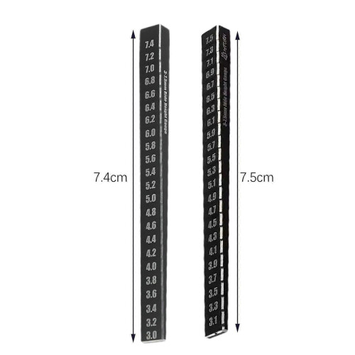 (As show, One size) RC Height Measuring Ruler Universal Practical Rustproof Accurate Measurement 1