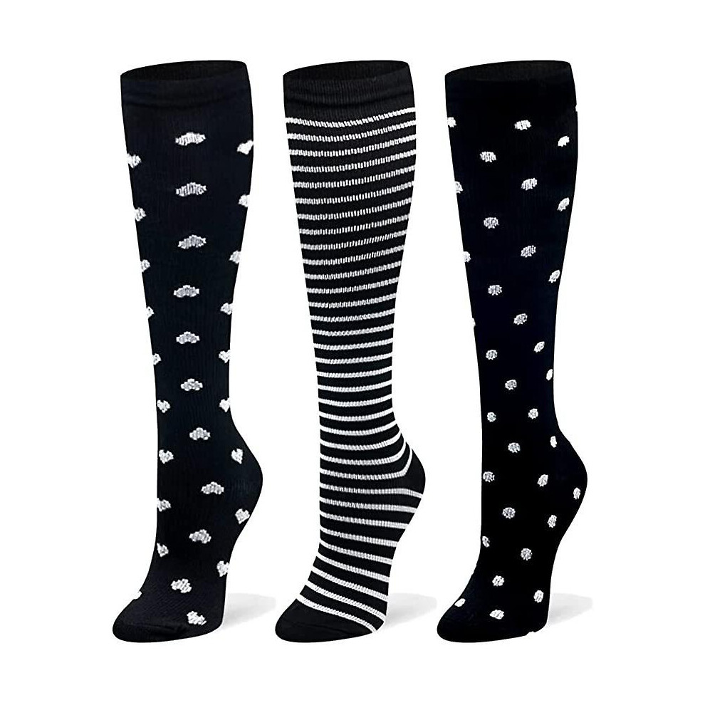Kikidex (As Show, One Size) Compression Socks For Women Men Circulation - Graduated Support Knee High Socks For Nurses, Travel, Athletic