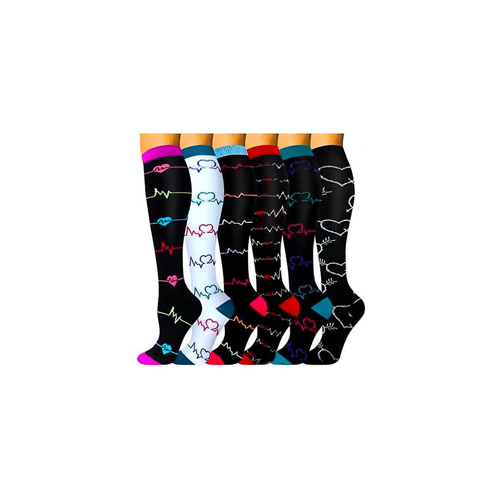 Kikidex (As Show, One Size) Medical Compression Socks For Women & Men, Support Knee High Socks For Running,Nurses,Travel