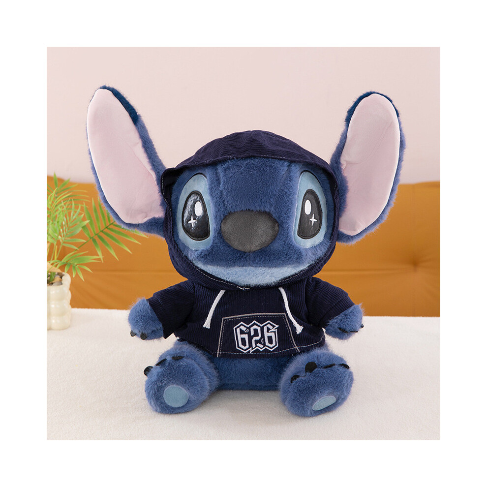 (Hoodie Stitch,36cm)Peluches Lilo Stitch couleur bleu vif pp coton remplissage chambre décoration poupée
