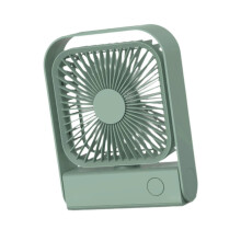 (khaki, One size) Mini Desk Fan Travel Outdoor USB Rechargeable Bedroom Bedside Small Desk Fan white