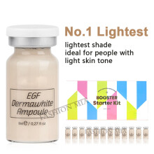 (12pcs foundation 1) 8ml BB Cream Glow Ampoule Essence Kit Woman&Man Facial Niacinamide/Salmon DNA Foundation Moisturizing Skin Care Beauty