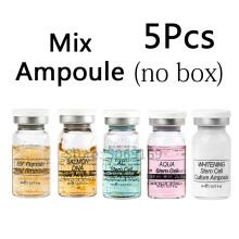 (5pc Gold Serum Mix) 8ml BB Cream Glow Ampoule Essence Kit Woman&Man Facial Niacinamide/Salmon DNA Foundation Moisturizing Skin Care Beauty