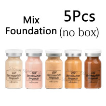 (5pc foundation Mix) 8ml BB Cream Glow Ampoule Essence Kit Woman&Man Facial Niacinamide/Salmon DNA Foundation Moisturizing Skin Care Beauty