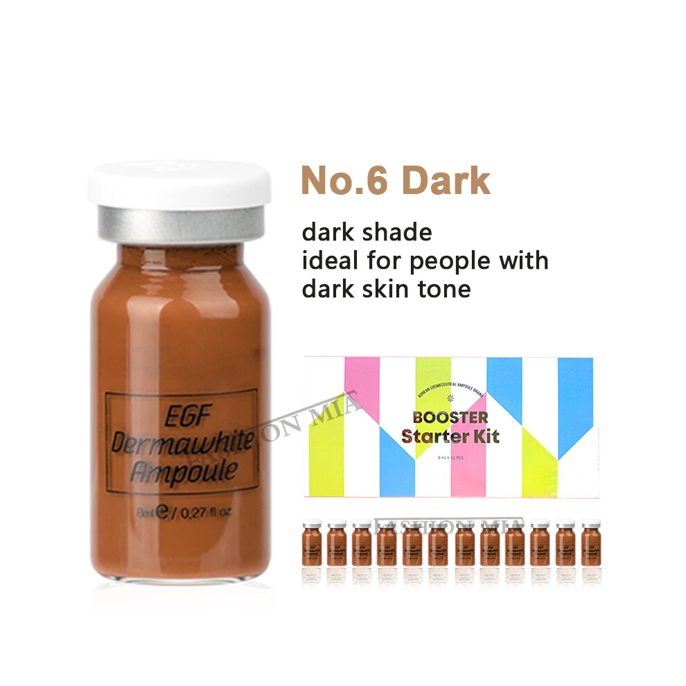 Gintooyun (12Pcs Foundation 6) 8Ml Bb Cream Glow Ampoule Essence Kit Woman&Man Facial Niacinamide/Salmon Dna Foundation Moisturizing Skin Care Beauty