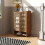 Living And Home Bamboo Shoe Storage Cabinet with Doors 3