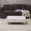 Living And Home Teddy Fleece Upholstered Footstool 2