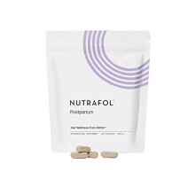 Nutrafol Postpartum Hair Growth Supplements Breastfeeding-Friendly - 1 Month Supply, 1 Refill Pouch