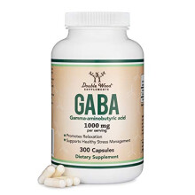 Double Wood Supplements GABA 300 Capsules, 1,000mg per Serving
