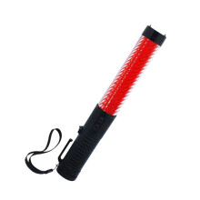 (Red, One size) Rechargeable Traffic Control Stick with Lanyard for Airport Security Parking Red