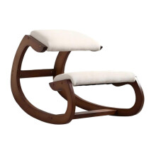 (Light Brown, One size) Ergonomic Kneeling Chair Wooden Rocking Knee Chair for Worker Apartment Home Light Brown