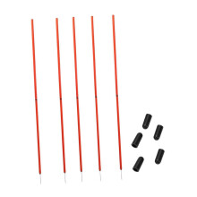 (Orange, One size) 5x Soccer Agility Poles Professional Portable Football Training Marking Pole Orange