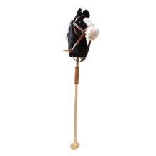 (coffee with roller, One size) Stick Horse Pretend Play Hobby Horse for Boys Girls Kids Children
