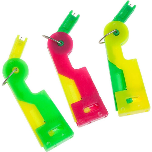 (As show, One size) Needle threading aids (sewing machine and hand): 3 x plastic automatic threading machine 1
