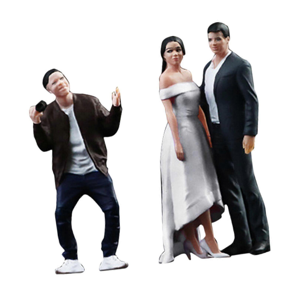 (As Show, One Size) 1:64 Photographer And Couple Miniature For Photography Props Diy Scene Decor 4634036107554
