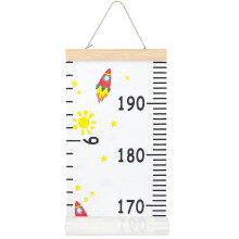 (As show, One size) Growth Height Chart Handing Ruler Wall Decor for Kids, Canvas Removable Growth Height Chart 79" x 7.9"