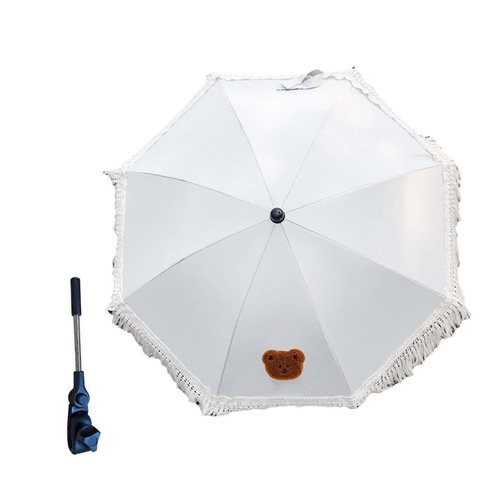 Kikidex (As Show, One Size) Stroller Parasol Clip On Cute Lightweight With Clamp For Kids Walking Travel
