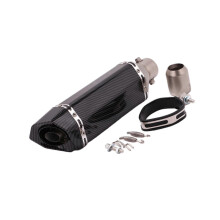 (470MM, One size) Motorcycle Slip on Exhaust Pipe Accessory Parts ATV Exhaust Pipe with Screws