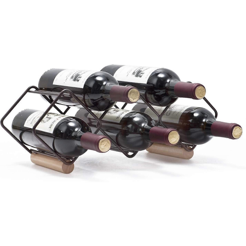 (As show, One size) stackable wine rack, horizontal wine rack, tabletop wine rack, ready to use, easy to place-image-OPC-PHRKSVM-NEW