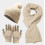Damen Strickmütze Schal und Touchscreen Handschuhe Set Winter NEU 1