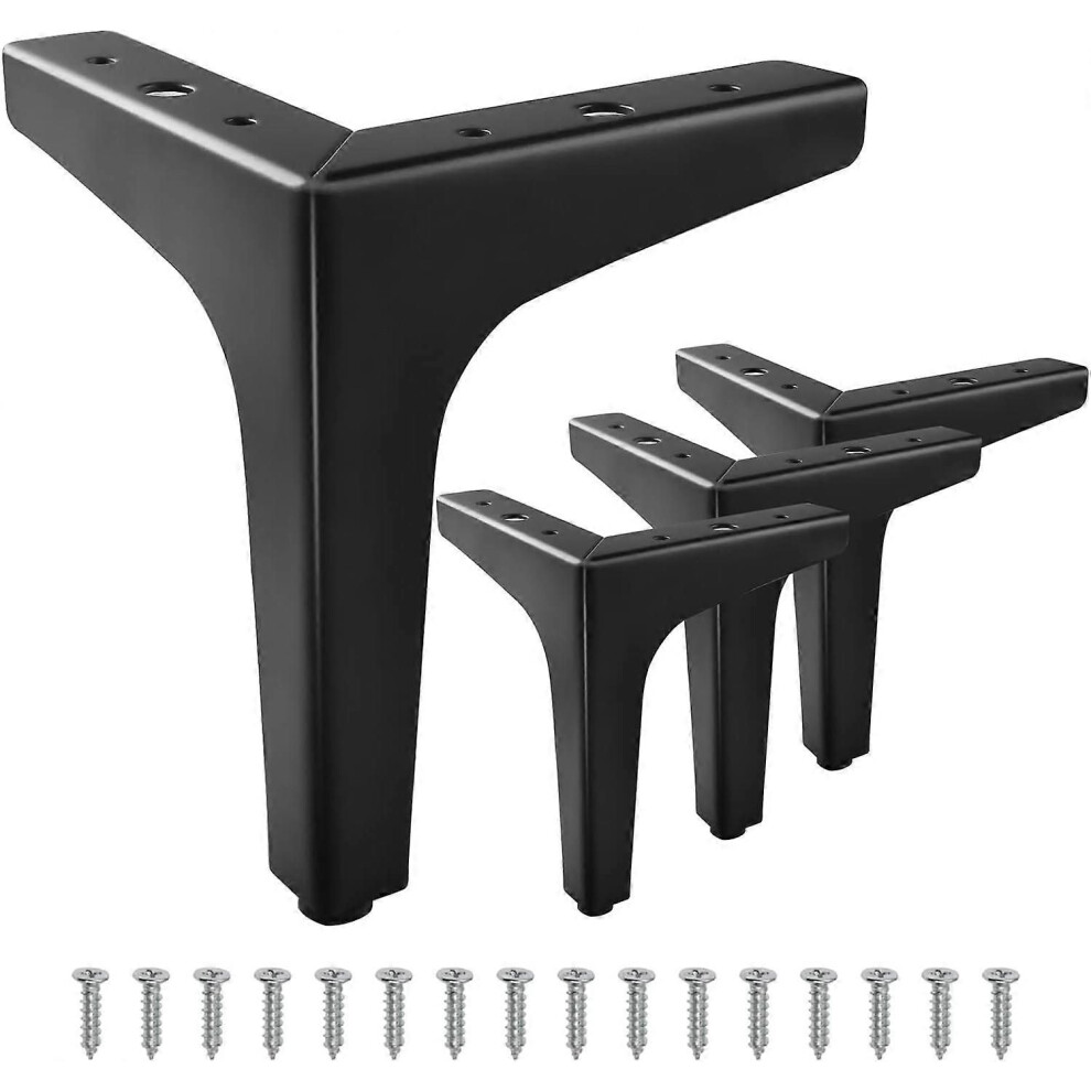 Verstelbare kastpoten 6"/15cm driehoekige meubelpoten, set van 4 DIY moderne metalen diamantvormige