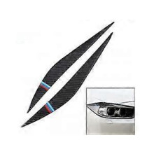 Real Carbon Fiber Scheinwerfer Augenbraue Trim Decor Abdeckungen Für BMW 3 4 Serie F30 F34