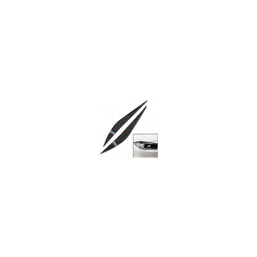 Garnitures décoratives de sourcils de phares en fibre de carbone véritable pour BMW Série 3 et 4 F30