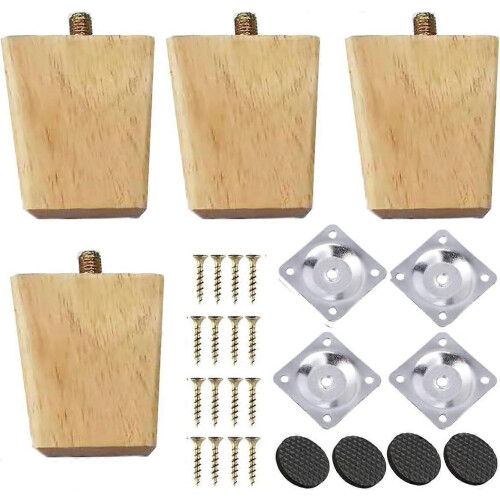Moderne schoenenkast 105x24x90 cm - Dubbele niveau structuur - 4 valluikdeuren - Massief houten poten - MDF - Bruin
