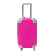 (Red, One size) Cute Doll Suitcase Doll Travel Luggage for 18 inch Doll Children Toy Playset Dark Pink
