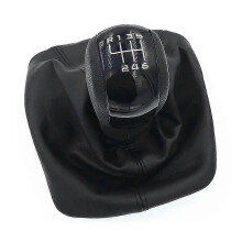 5 6-versnellings handgeschakelde versnellingspookknop, zwarte hoes, kofferbakhoes, hoes voor Skoda Octavia