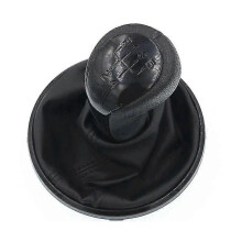 5-versnellings zwarte auto versnellingspookknop met leren hoes HZTWFC-1413 voor Skoda Fabia 2 MK2 2007-2010