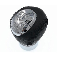6-versnellingsbak, chromen lederen handgeschakelde versnellingspookknop HZTWFC-42 voor Mazda 3, 5, 6,