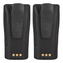 2 baterías de iones de litio para walkie-talkie de 2600 mAh y 7,4 V, para radio bidireccional con clip