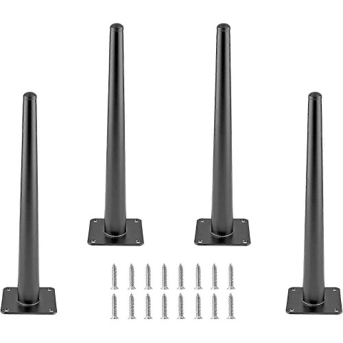 4x Pieds- 10cm Noir De Meuble Cône Obliques Pieds De Support En Fer Pour Armoire Table Lit 91908451