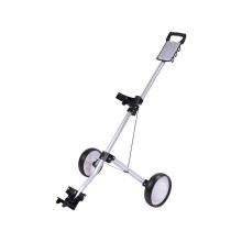 (As show, One size) Golf Push Cart Aluminum Alloy with Scoreboard Outdoor Golf Push Trolley Cart
