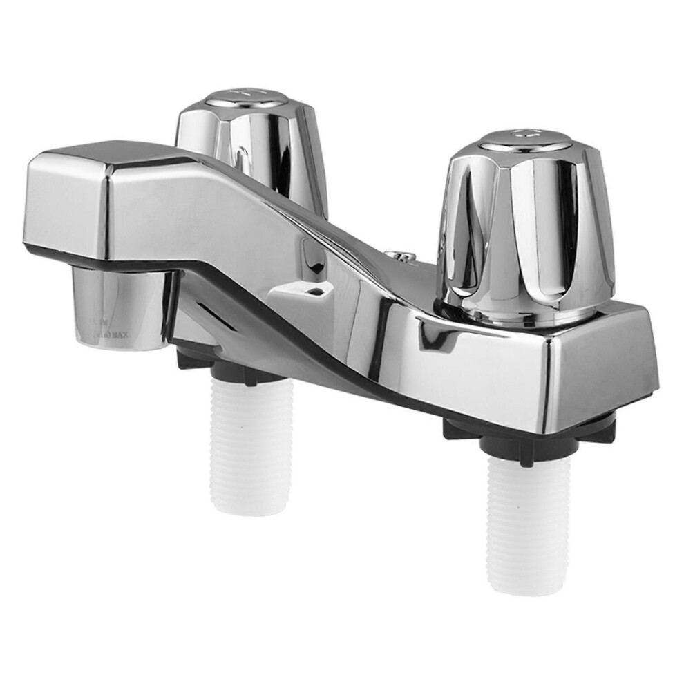 (Lever, One Size) Bathroom Faucet Simple Metal Double Tap Rustproof Basin Faucet For Rv Shower Lever 4633730151504