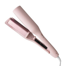 (Pink, One size) Wave Curling Iron with 4 Gears Crimper Hair Iron for Wedding Travel Beginner Violet