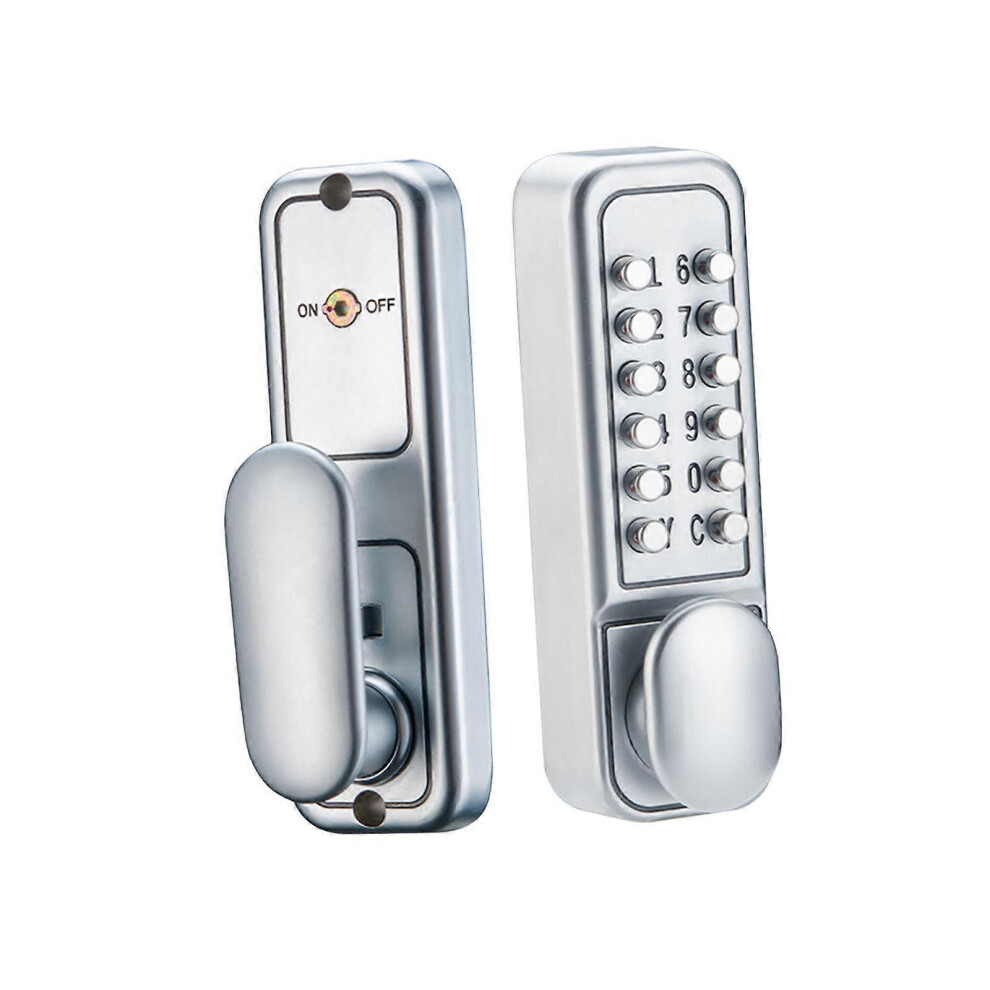 (Black, One Size) Keyless Entry Door Lock Password Door Lock Hotel Mechanical Door Lock Keypad Argent 4634036163512