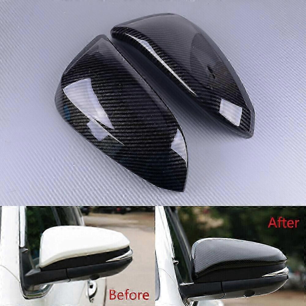 Coque de rétroviseur en fibre de carbone ABS, idéale pour Toyota Highlander 2014-2019