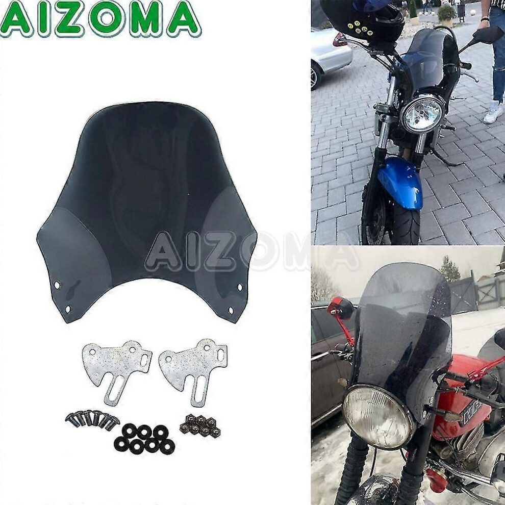 Pare-brise de phare rond pour moto Honda CB400 SF CB600 250 750 900 1000, fumé