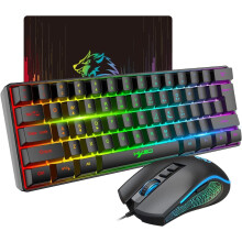 ATTACK SHARK x HXSJ V700 Wired Gaming 61-key Keyboard and Mouse Combos, RGB