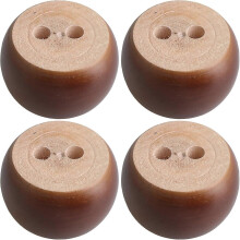 Braune 4 x 6,8 cm runde Holzbeine, Möbelbeine aus Holz, Möbelzubehör für Sofa, Couch, 4 Stück