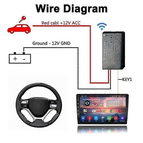 10 Keys Wireless Multi-function Car Steering Wheel Remote Control for Car GPS/Volume/Multimedia 2