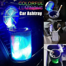 1 st. Auto-luchtuitlaatasbak met kleurrijk LED-licht, universele auto-sigarenasbak, auto-interieuraccessoires