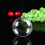 Adornos navideños iridiscentes transparentes de círculo plano, rellenables, 5 unidades 2