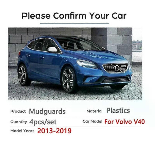 unique Mudguar For VOLVO V40 Hatchback 2013-2019 2014 2015 Car Mud Flap Mudflaps Splash Guards Front 1