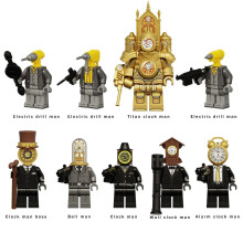 Custom Lego Horror Halloween Hero 9 X Mini figures Toy Skibidi Toilet Clock Man