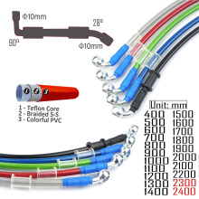 An3 Geflochtene Bremsschlauch Moto M10 Banjo 28 90 Grad Motorrad Atv Hydraulische Kupplung Dot Flexible
